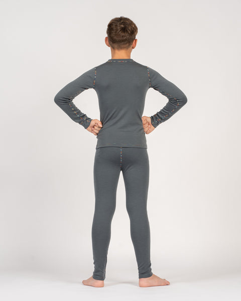 Kids' 250 Long Sleeve & Bottom 2-Piece Perfect Grey