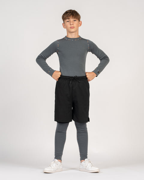 Kids' 250 Long Sleeve & Bottom 2-Piece Perfect Grey