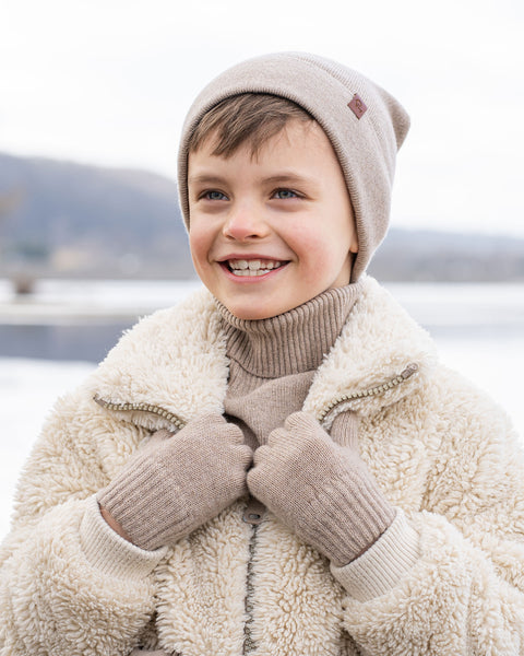 Kids Knitted Beanie, Dickie & Gloves 3-Piece Set