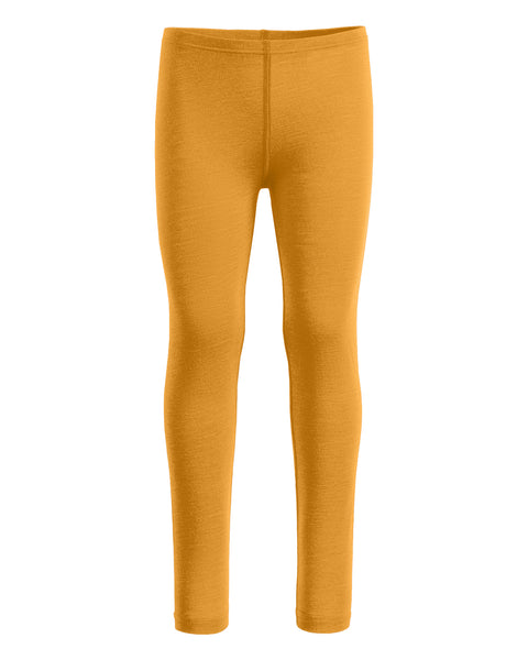 Menique kids' yellow leggings on a white background