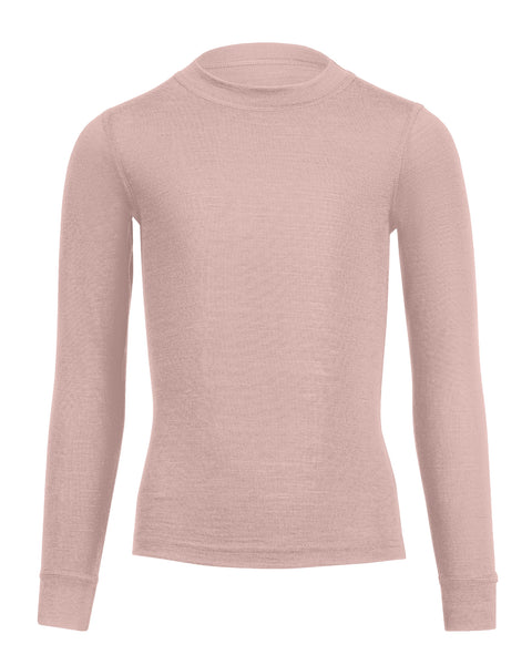 Menique dusty pink kids' long-sleeve top on a white background
