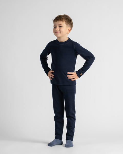 Kids' Midweight Merino Long Sleeve & Bottom 2-Piece Set