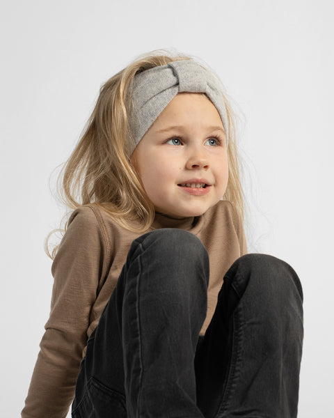 Kids' Knit Headband with Ribbon Cashmere Blend