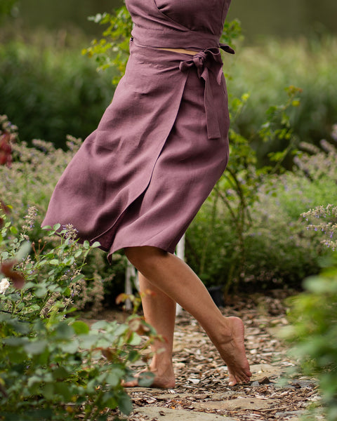 Linen Wrap Skirt Beverly