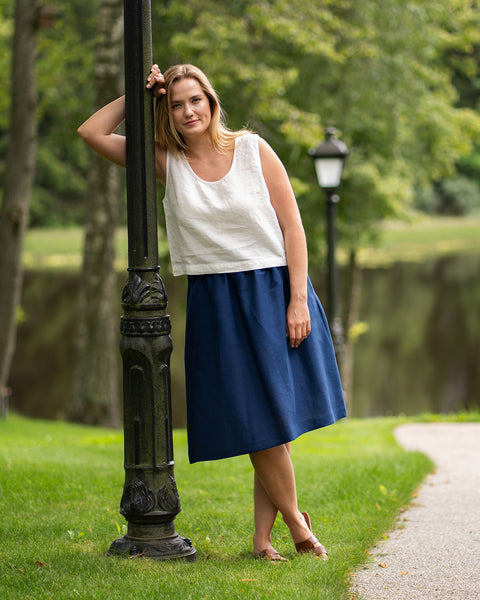 Midi Skirt Sophia Storm Blue