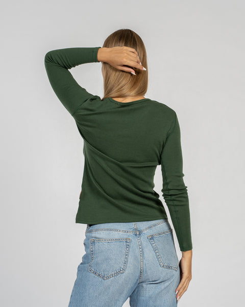Women's 250 Thermal Long Sleeve Crew Dark Green