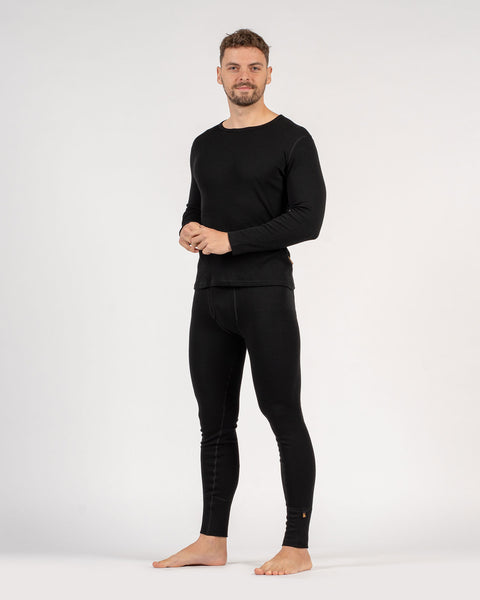 Men's 250 Long Sleeve & Bottom 2-Piece Black