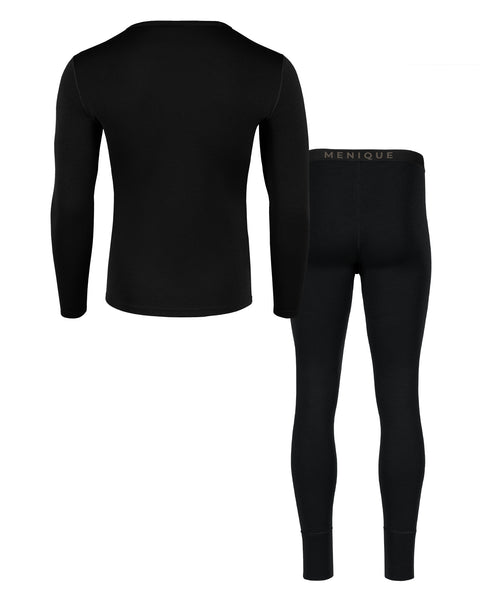 Men's 250 Long Sleeve & Bottom 2-Piece Black Back