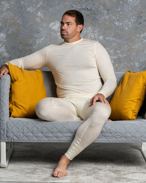 Men's 160 Long Sleeve & Bottom 2-Piece Natural