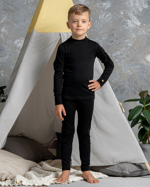 Kids' Pants 250 Merino Black