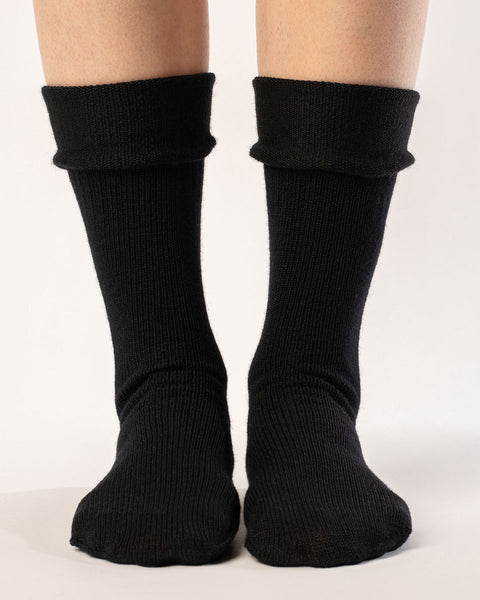Women's Knit Socks Merino Black