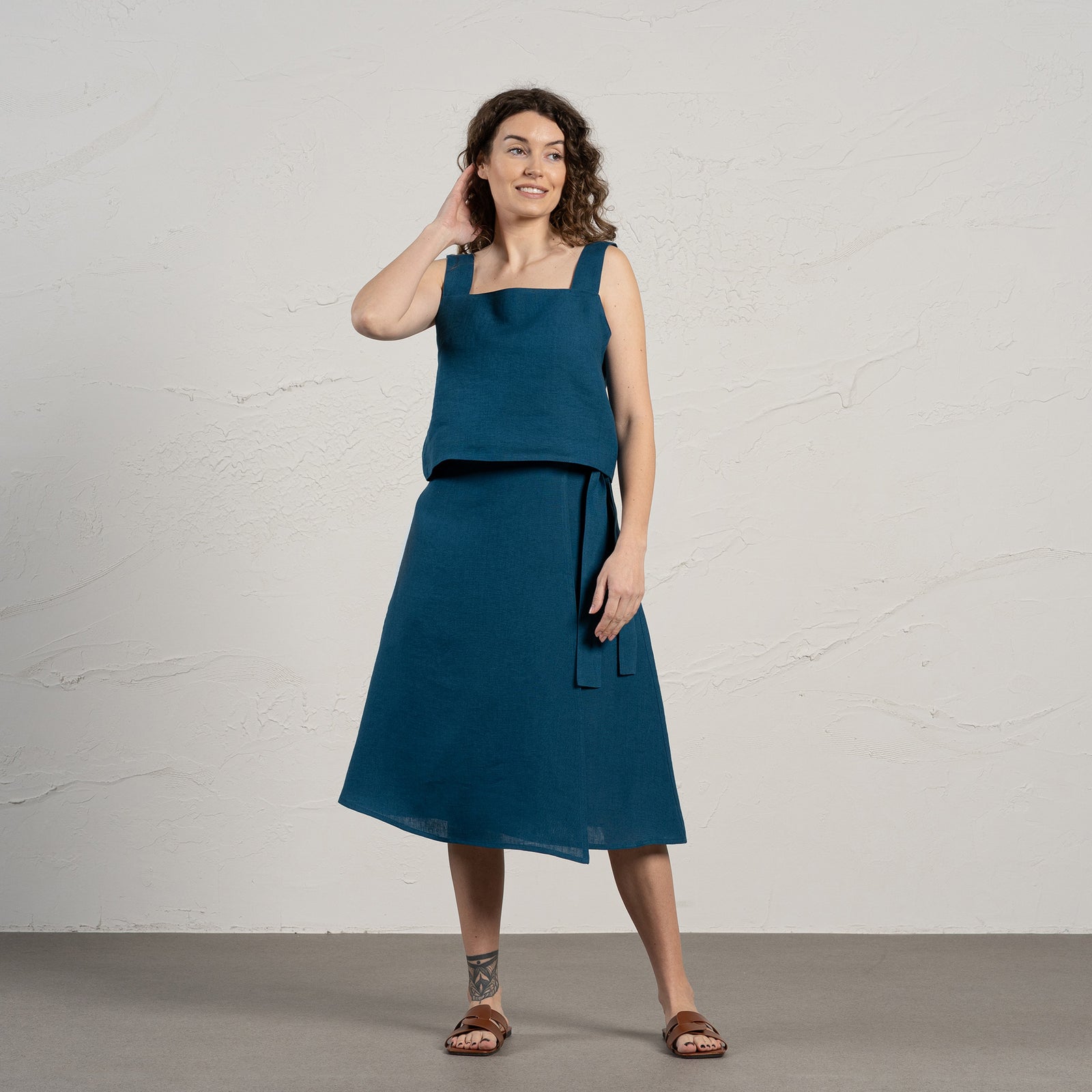 Linen Wrap Skirt Beverly