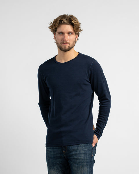 Men's 250 Thermal Long Sleeve Top Navy Blue