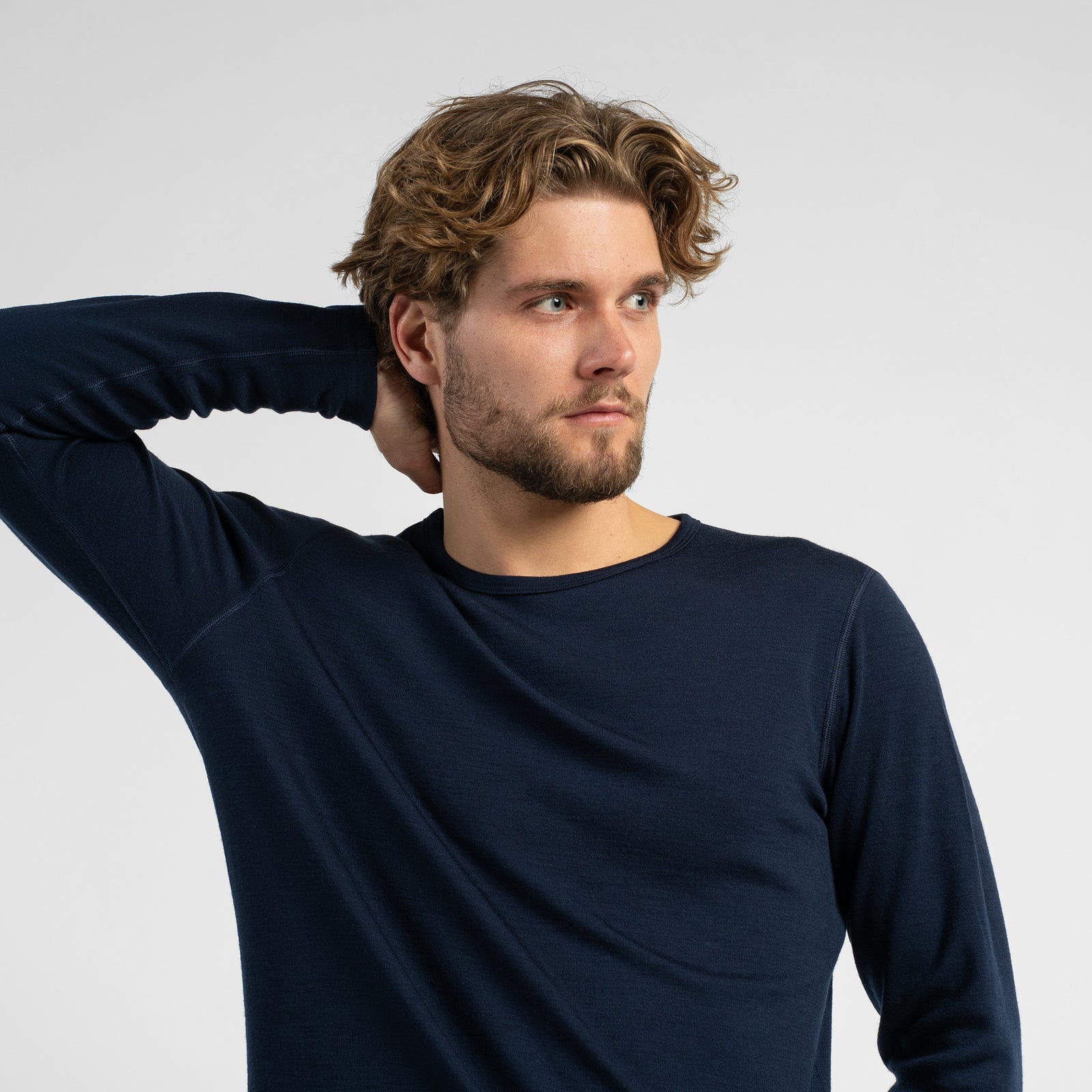 Men's 250 Long Sleeve & Bottom 2-Piece Navy Blue