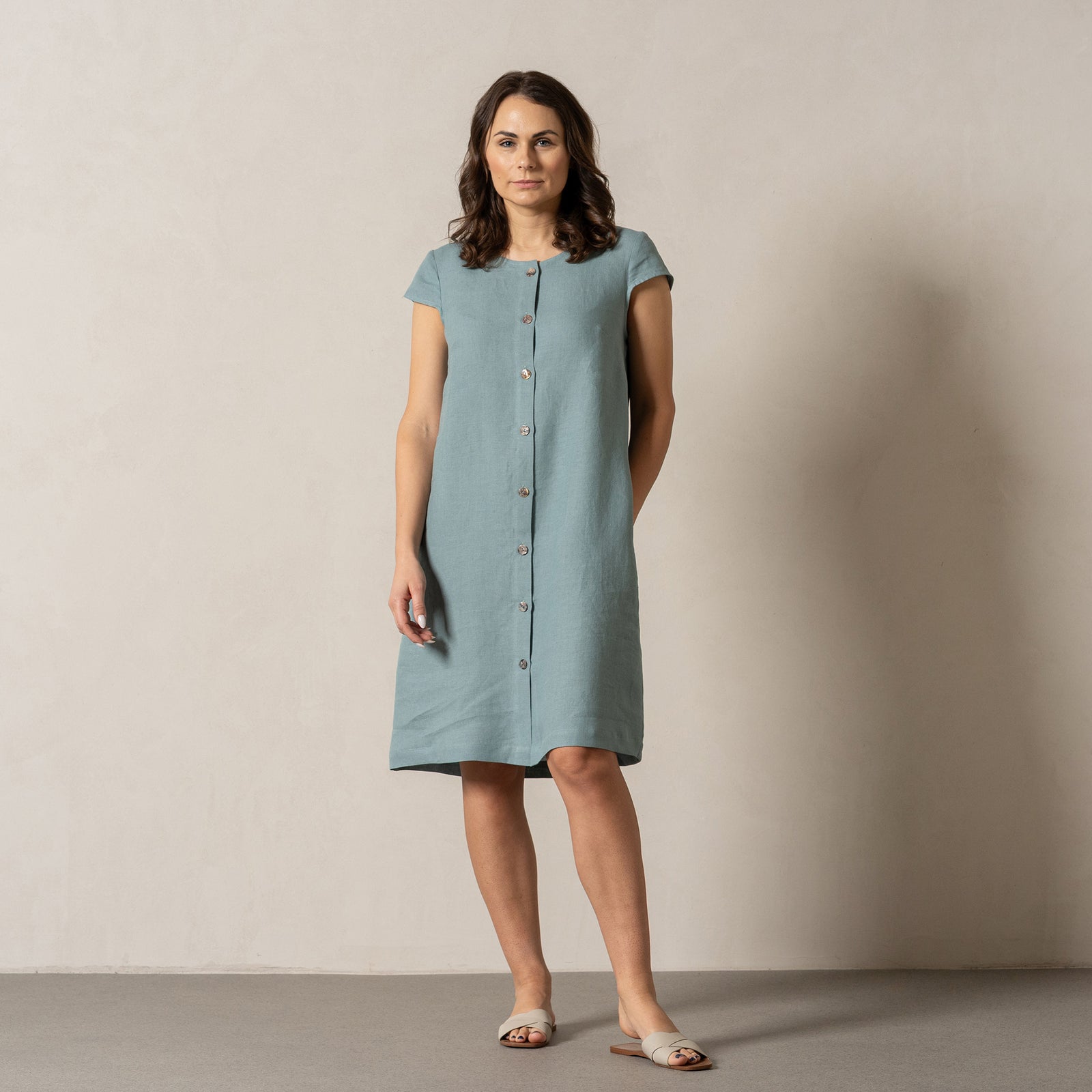 Casual Button Front Dress Harper
