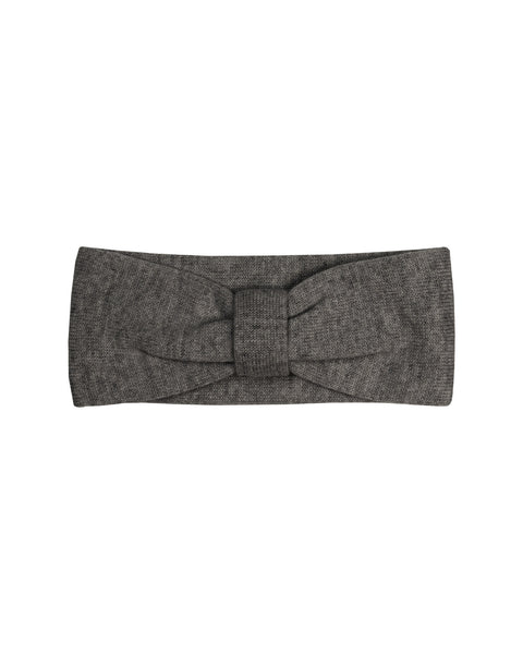 Women&#39;s Knit Headband with Ribbon Dark Gray
