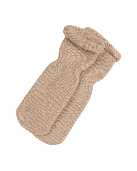 Kids&#39; Knit Baby Socks/Mittens Merino &amp; Cashmere Creamy Beige