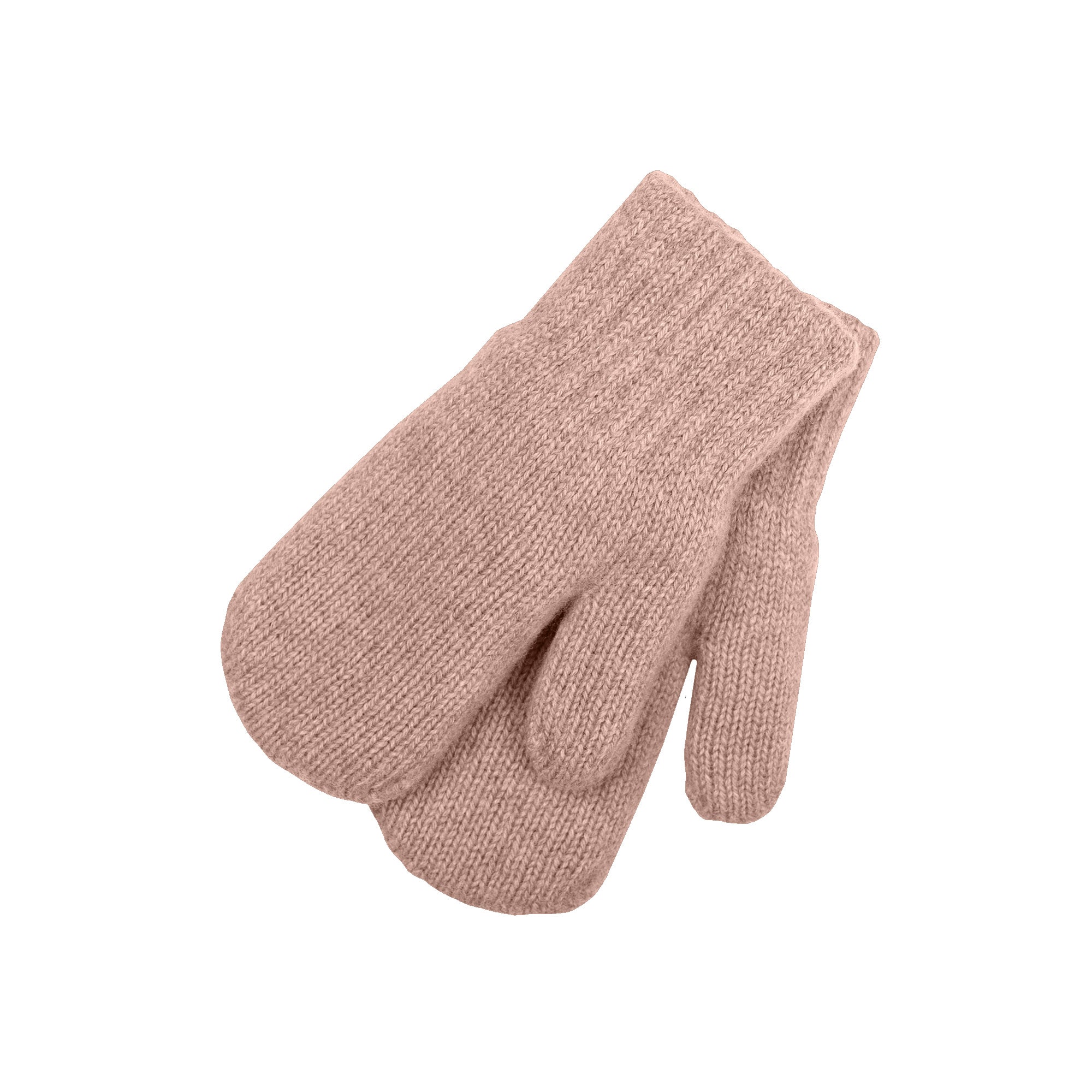 Kids' Knit Double Mittens Merino & Cashmere Creamy Beige