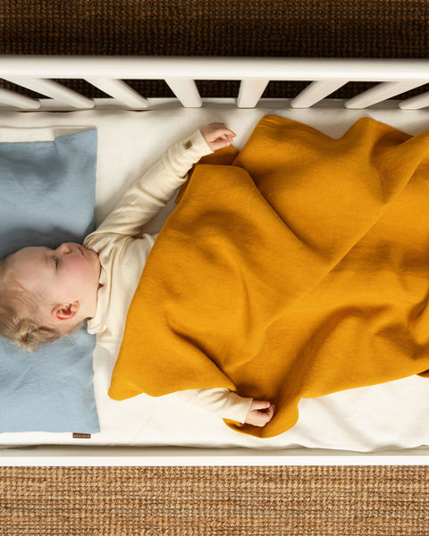 Kids&#39; Linen Blanket in spicy yellow