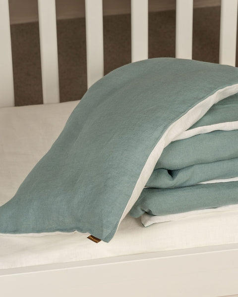 Linen Kids&#39; Pillowcase Mint Green