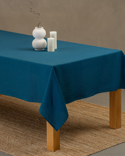Linen Tablecloth Stone Green