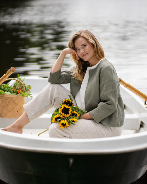 Linen Relaxed Blazer Eden