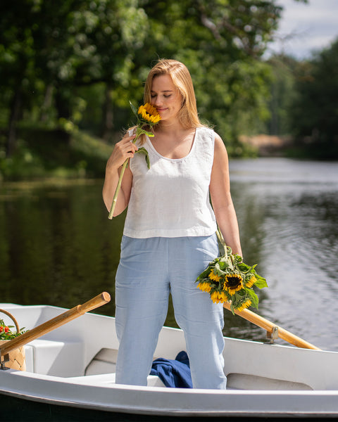 Linen Pants Dakota Cloudy Blue