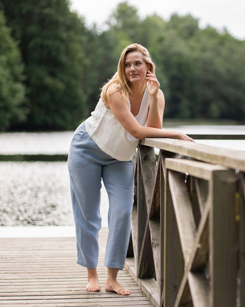 Linen Pants Dakota Cloudy Blue
