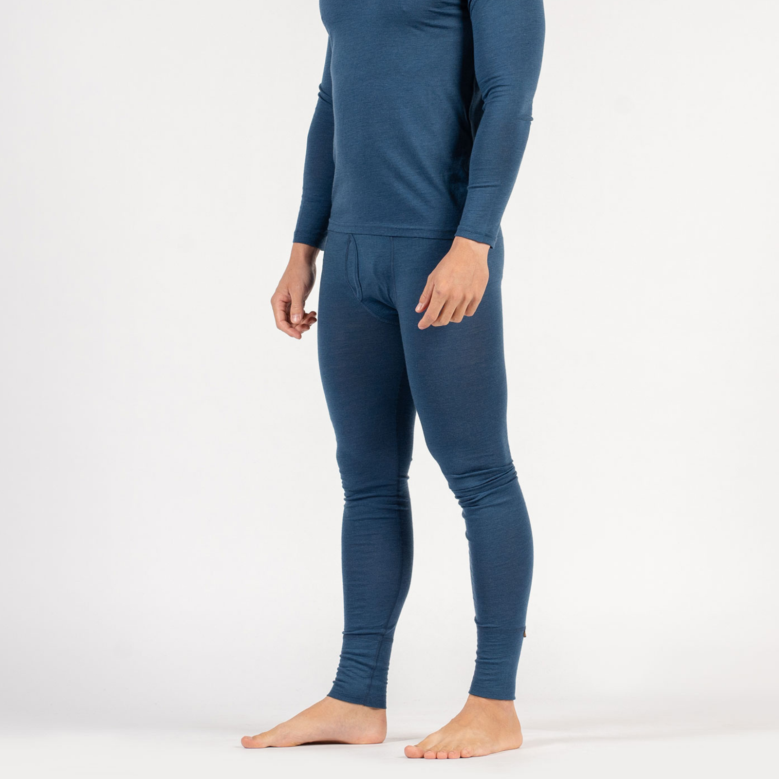 menique Men's Merino 160 Pants Denim Color Front