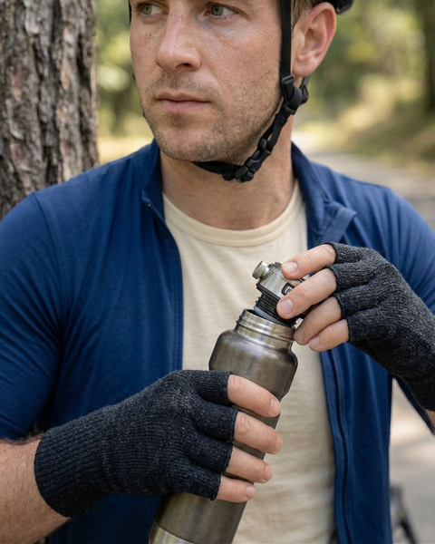 Merino Fingerless Gloves for Men