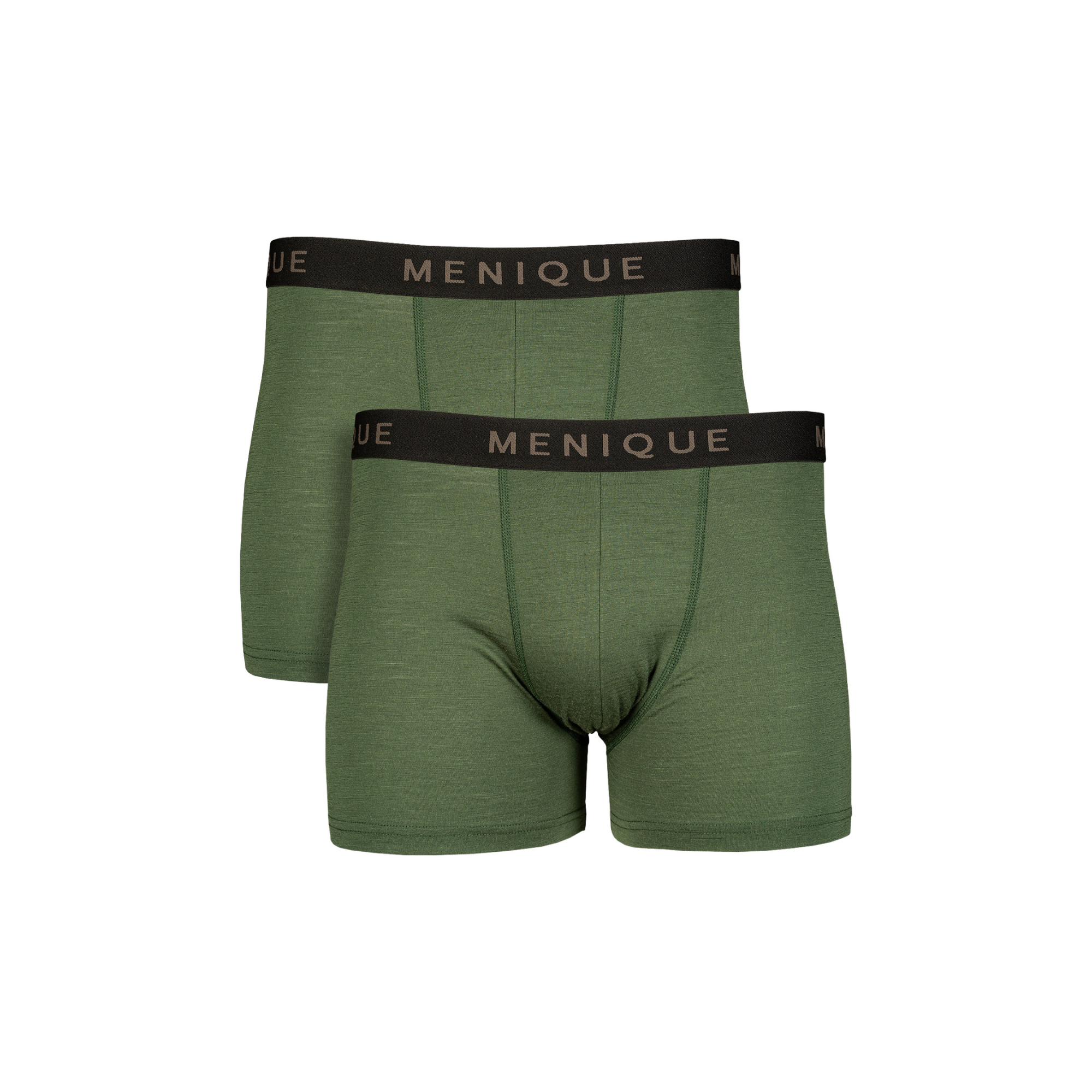 Men’s merino wool boxer shorts 2-pack in black – comfortable, breathable underwear with soft stretch fabric and no-roll waistband.