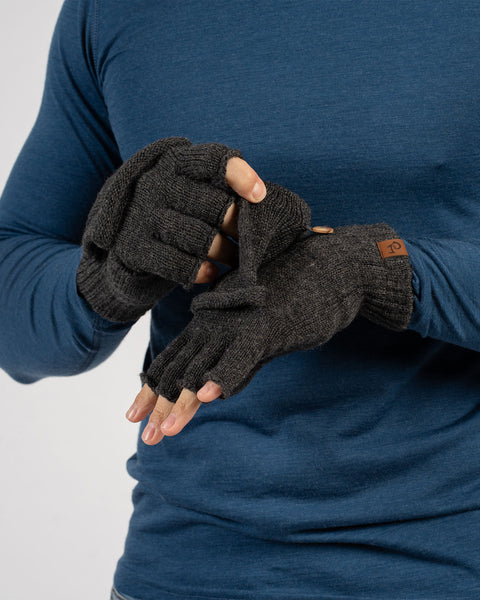 Men&#39;s Knit Convertible Mittens Merino