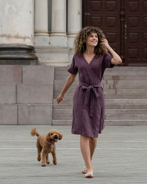 Linen Wrap Dress Eliana