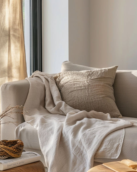 Linen Throw Blanket