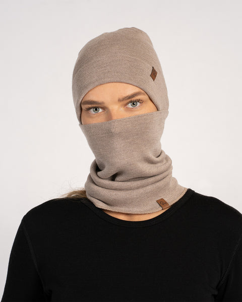 Women&#39;s Merino Wool Liner Gaiter &amp; Beanie 2-Piece