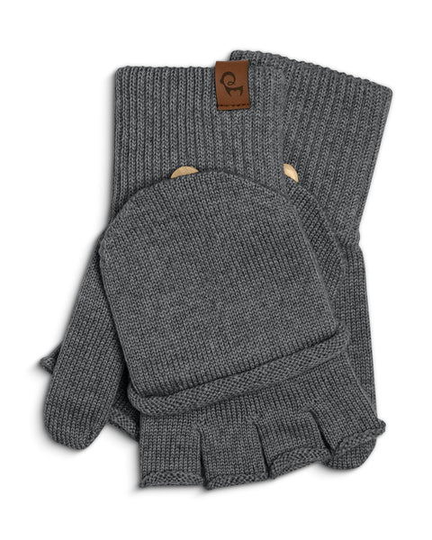 Packshot of menique premium convertible gloves in the color dark gray in the white background