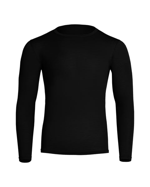 Men&#39;s 160 Thermal Long Sleeve Crew Black