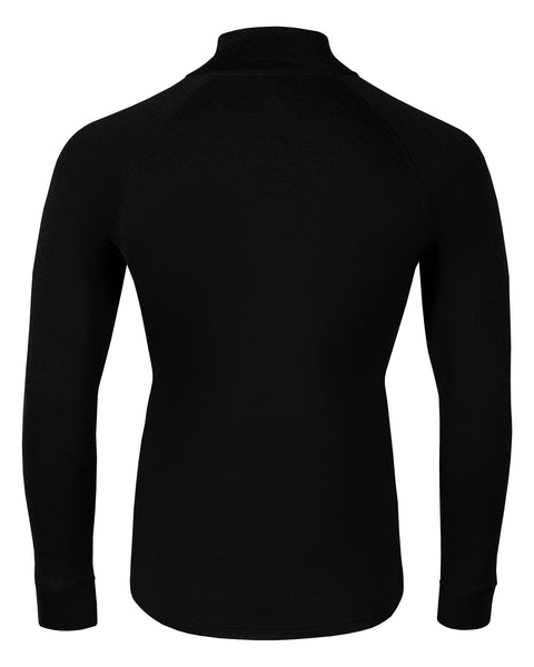Men&#39;s 250 Zip Neck Top Black Back