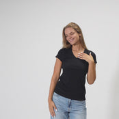 Women's 100% Merino Wool V-Neck Tee