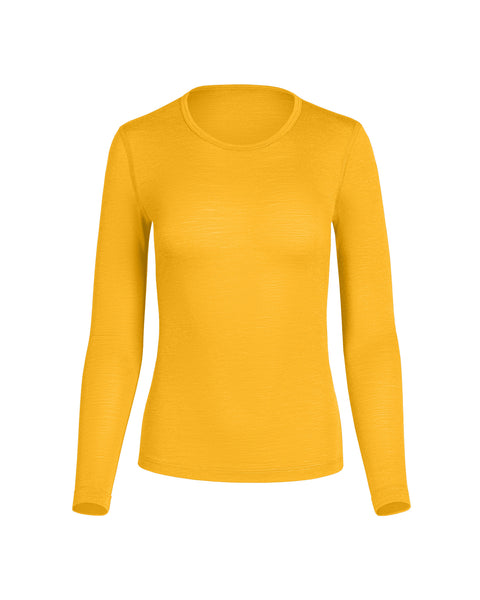 Women&#39;s 160 Thermal Long Sleeve Crew Yellow