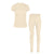 Women's 160 Merino 2-Piece Set Of Short Sleeve & Bottom Natural