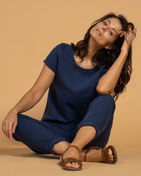 Emma &amp; Dakota Linen Matching Set Storm Blue