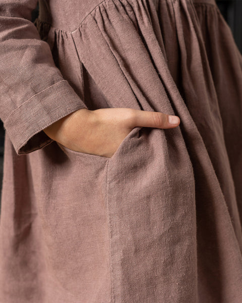 Kids&#39; Linen Dress Mini LUCY Faded Rose