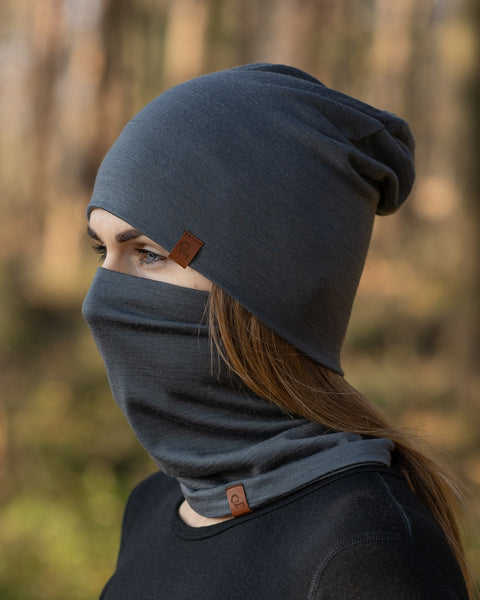 Women&#39;s Merino Beanie &amp; Gaiter 2-Piece Perfect Grey