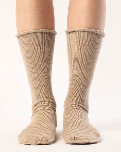 Women&#39;s Knit Socks Merino Creamy Beige