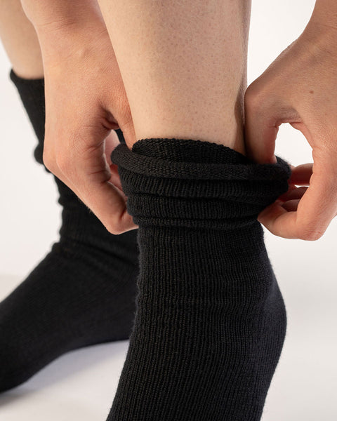 Women&#39;s Knit Socks Merino Black
