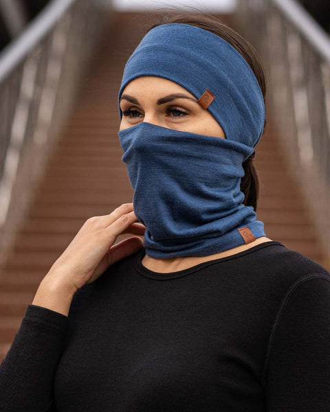 Women&#39;s Headband and Gaiter Set Denim